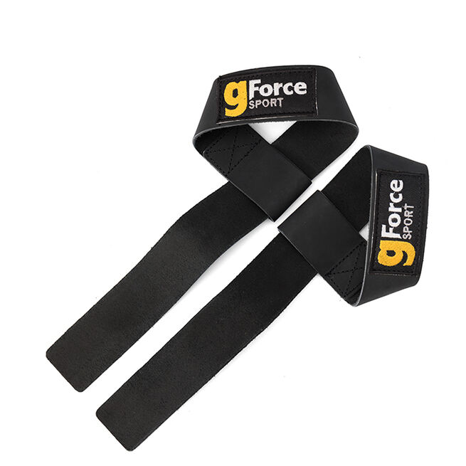 gForce gForce Lifting Straps Leather Black