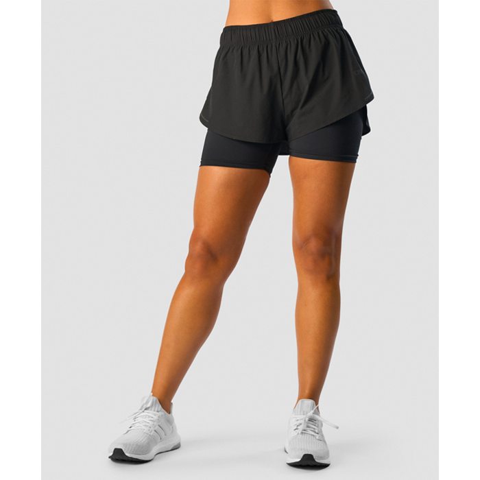ICANIWILL Charge 2-in-1 Shorts Wmn Black
