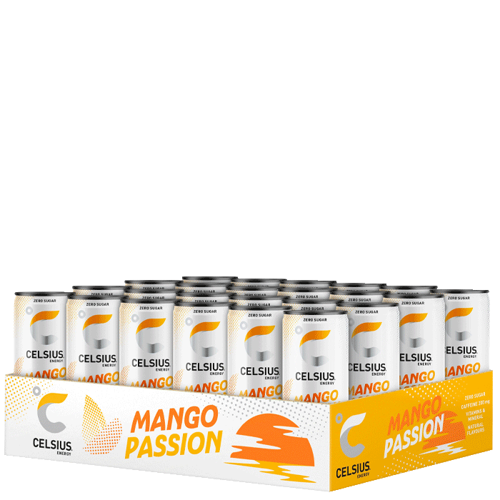 24 x Celsius Mango Passion Kolsyrad 355ml FI